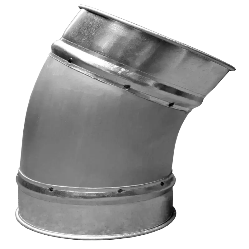 30-degree stictch-welded galvanized steel duct elbow