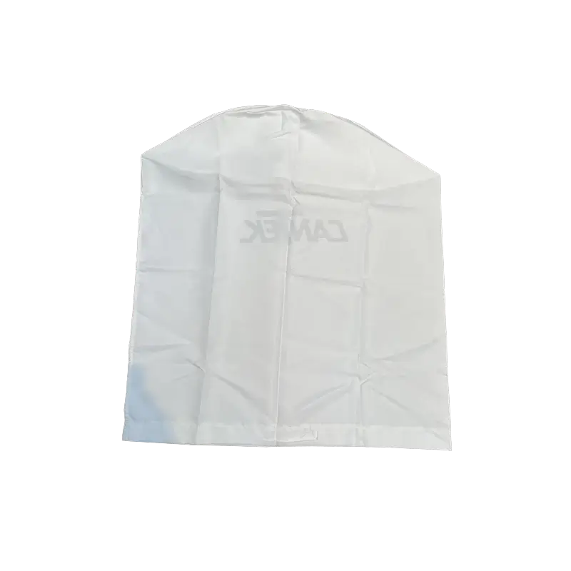 White knit polyester Dustek JR-31 lower dust collection bag with domed top
