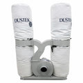 Dustek Dusty JR-31 mobile dust collector with dual white filter bags, steel impeller, and 3 HP TEFC motor
