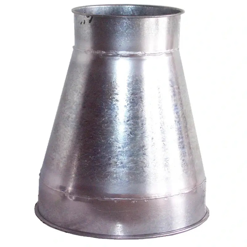 Reducer fitting with tapered body for dust collection ductwork.